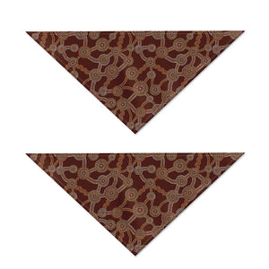 Aboriginal Indigenous Dot Pattern Print Dog Bandana