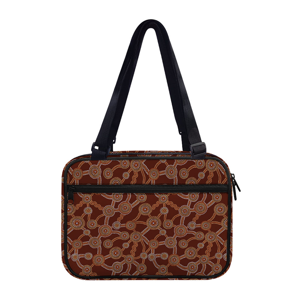 Aboriginal Indigenous Dot Pattern Print Double Strap Bible Bag