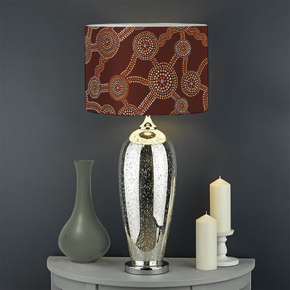 Aboriginal Indigenous Dot Pattern Print Drum Lamp Shade