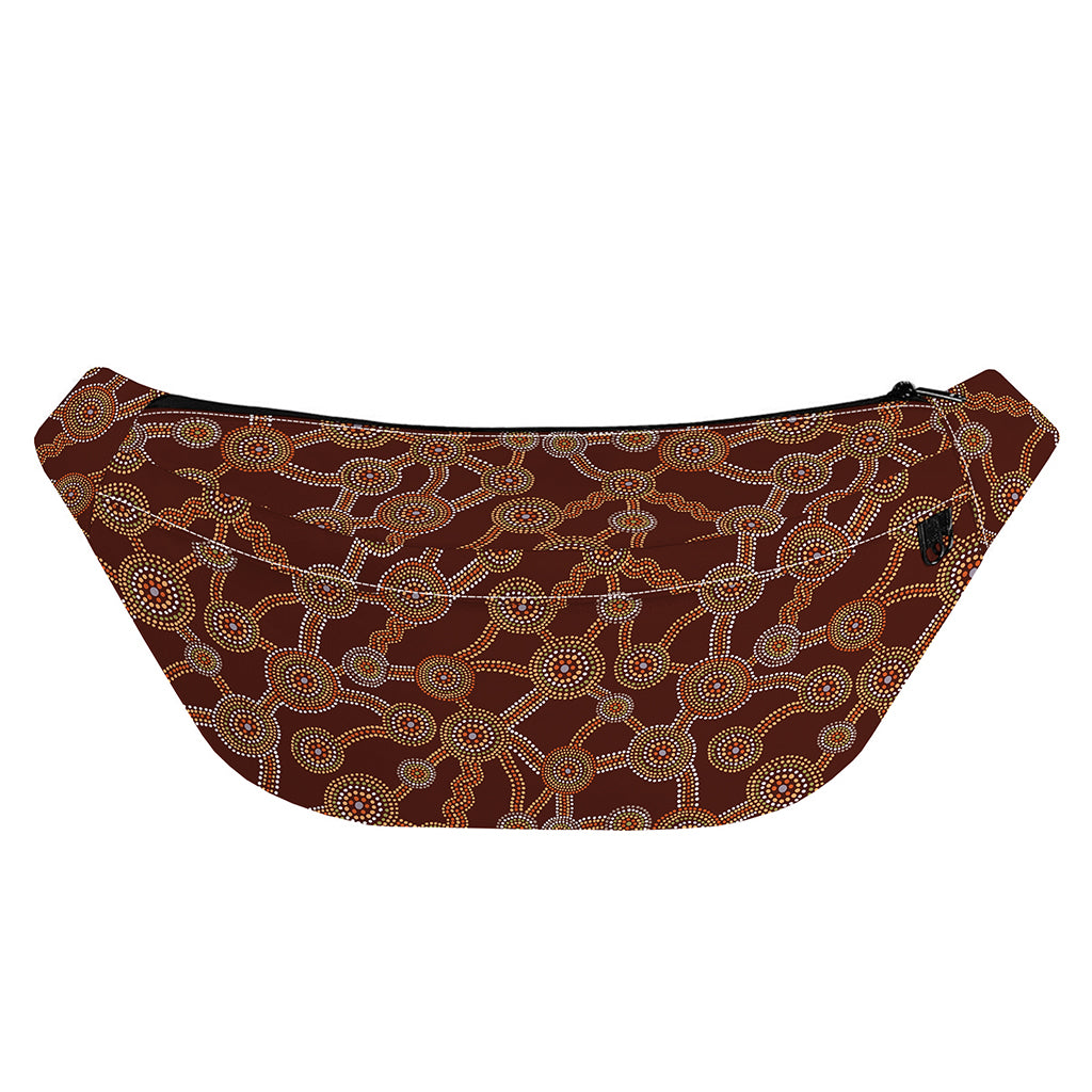 Aboriginal Indigenous Dot Pattern Print Fanny Pack