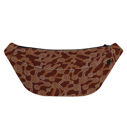 Aboriginal Indigenous Dot Pattern Print Fanny Pack
