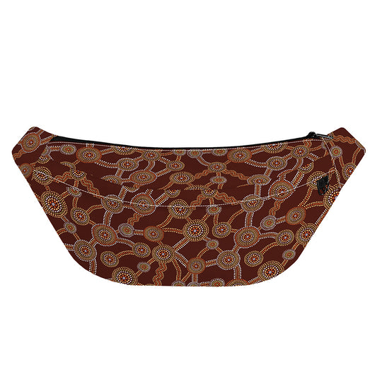 Aboriginal Indigenous Dot Pattern Print Fanny Pack