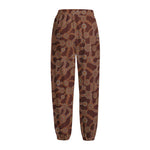 Aboriginal Indigenous Dot Pattern Print Fleece Lined Knit Pants