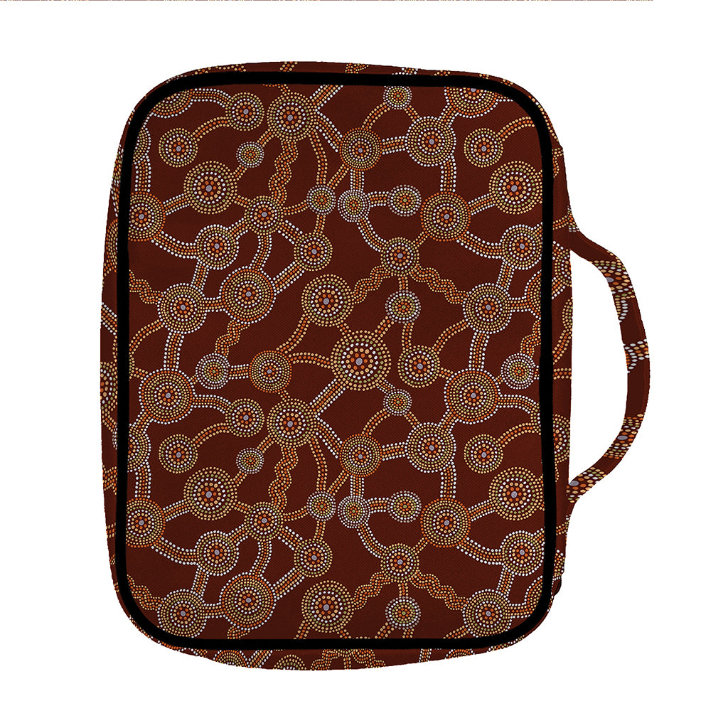 Aboriginal Indigenous Dot Pattern Print Front Pocket Bible Bag