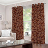 Aboriginal Indigenous Dot Pattern Print Grommet Curtains