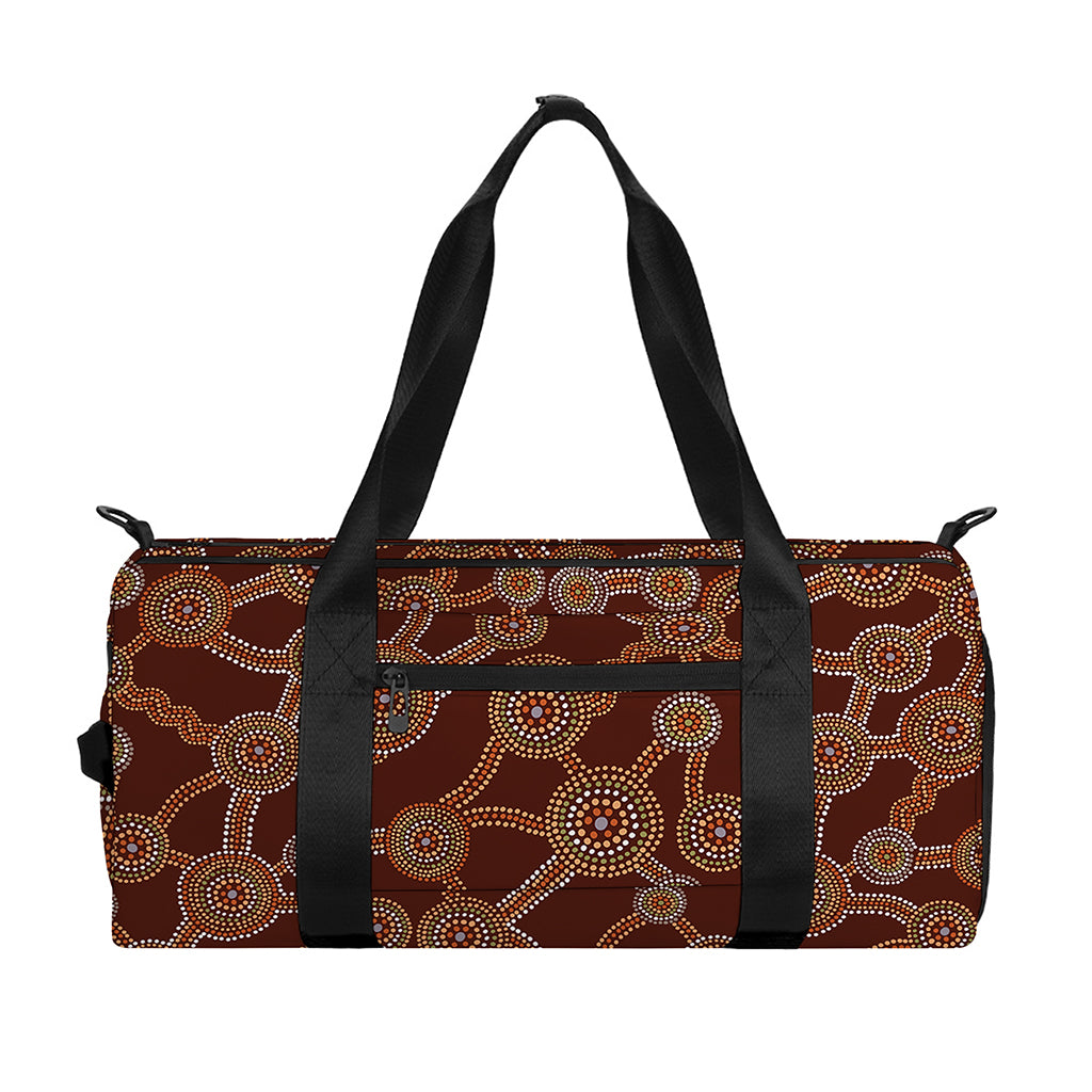 Aboriginal Indigenous Dot Pattern Print Gym Bag