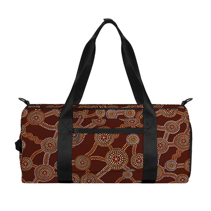 Aboriginal Indigenous Dot Pattern Print Gym Bag