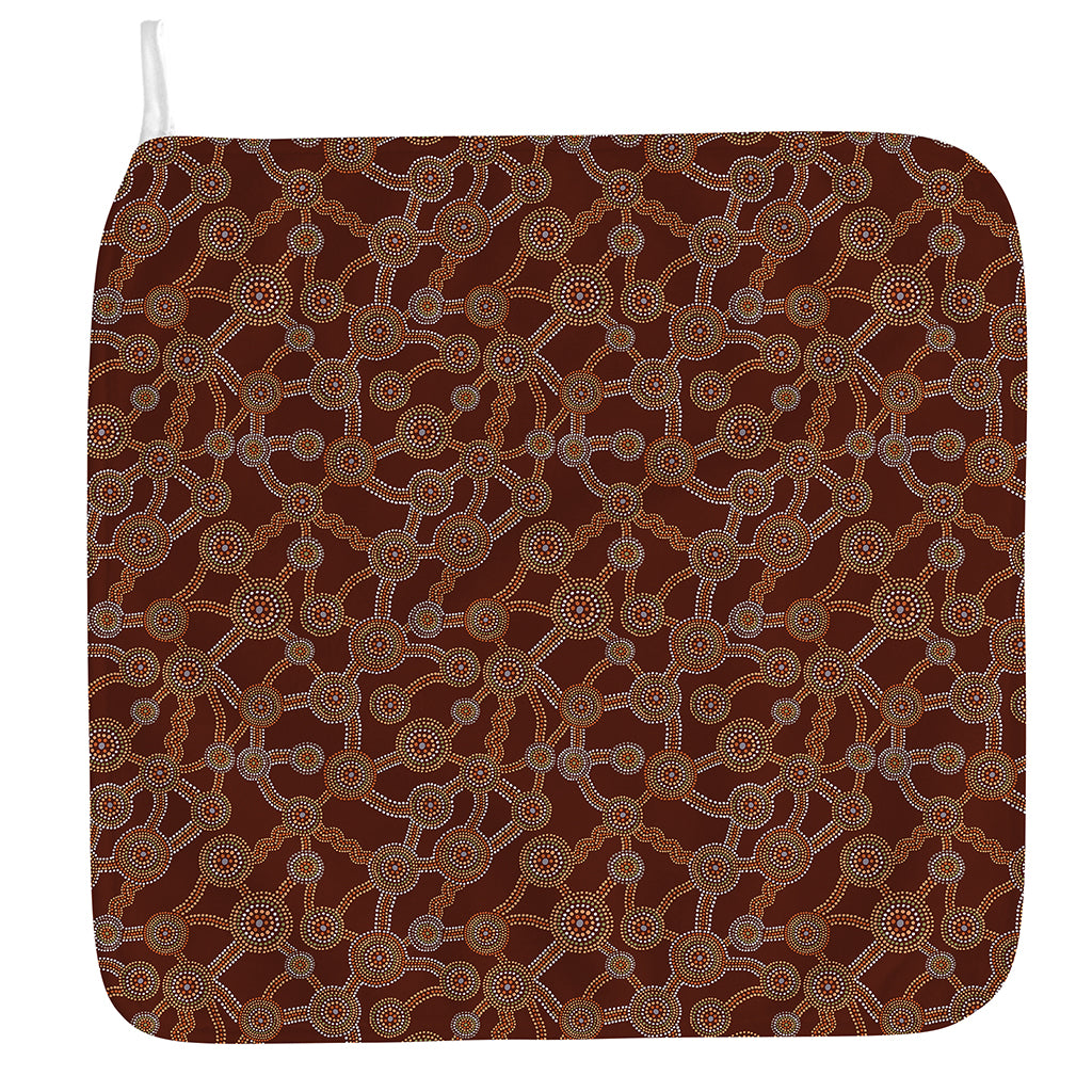 Aboriginal Indigenous Dot Pattern Print Hand Towel