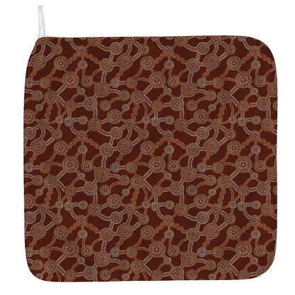 Aboriginal Indigenous Dot Pattern Print Hand Towel