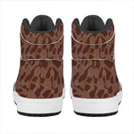 Aboriginal Indigenous Dot Pattern Print High Top Leather Sneakers