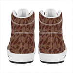 Aboriginal Indigenous Dot Pattern Print High Top Leather Sneakers