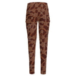 Aboriginal Indigenous Dot Pattern Print High-Waisted Pocket Leggings