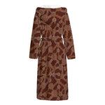 Aboriginal Indigenous Dot Pattern Print Hooded Bathrobe