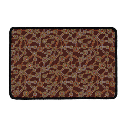 Aboriginal Indigenous Dot Pattern Print Kitchen Mat