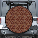 Aboriginal Indigenous Dot Pattern Print Leather Spare Tire Cover