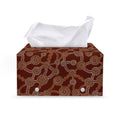 Aboriginal Indigenous Dot Pattern Print Leather Tissue Box Cover