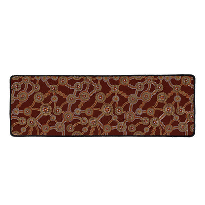 Aboriginal Indigenous Dot Pattern Print Long Kitchen Mat