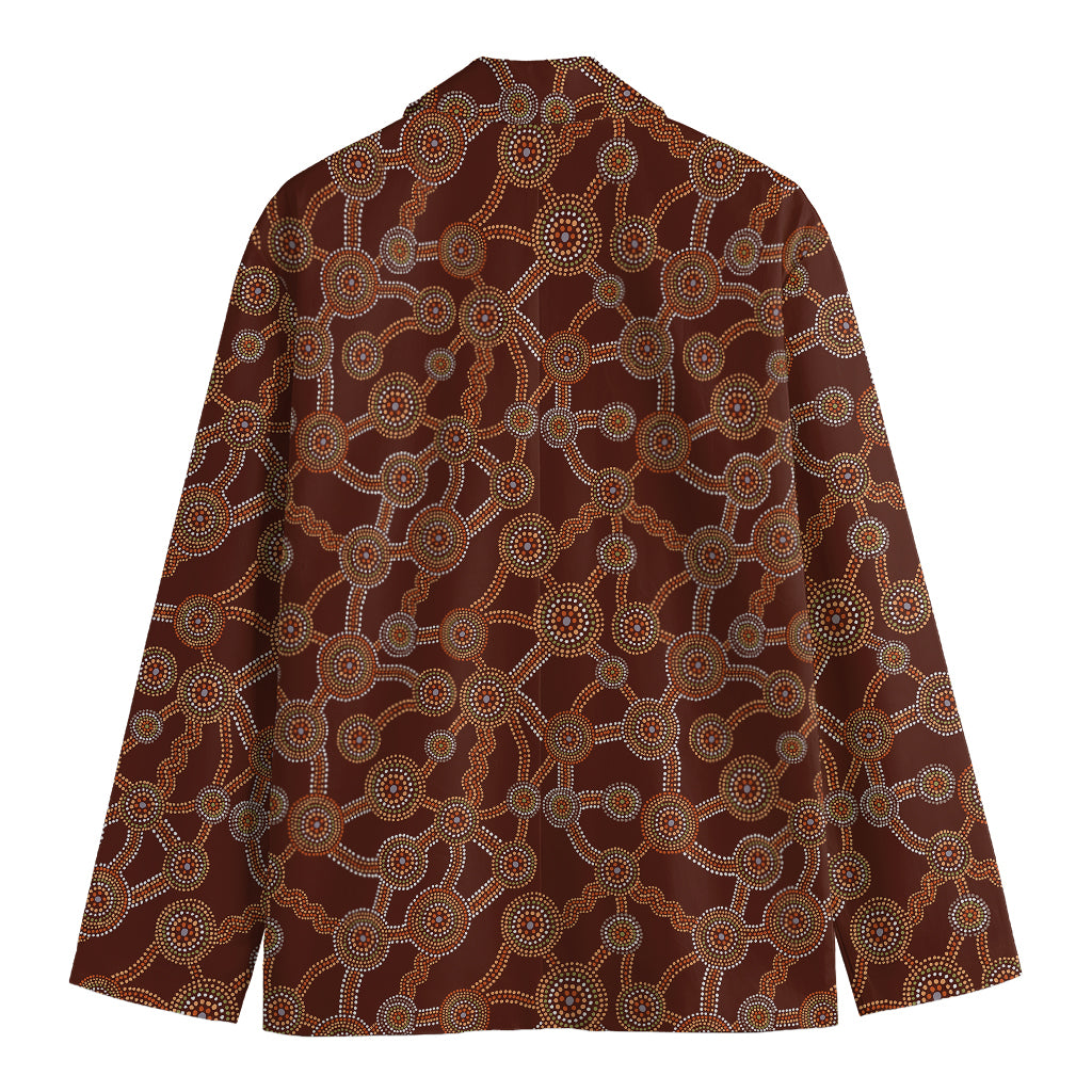 Aboriginal Indigenous Dot Pattern Print Men's Blazer