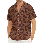 Aboriginal Indigenous Dot Pattern Print Men's Deep V-Neck Shirt