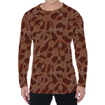 Aboriginal Indigenous Dot Pattern Print Men's Long Sleeve T-Shirt