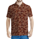 Aboriginal Indigenous Dot Pattern Print Men's Polo Shirt