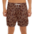 Aboriginal Indigenous Dot Pattern Print Men's Split Running Shorts