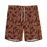 Aboriginal Indigenous Dot Pattern Print Men's Sports Shorts