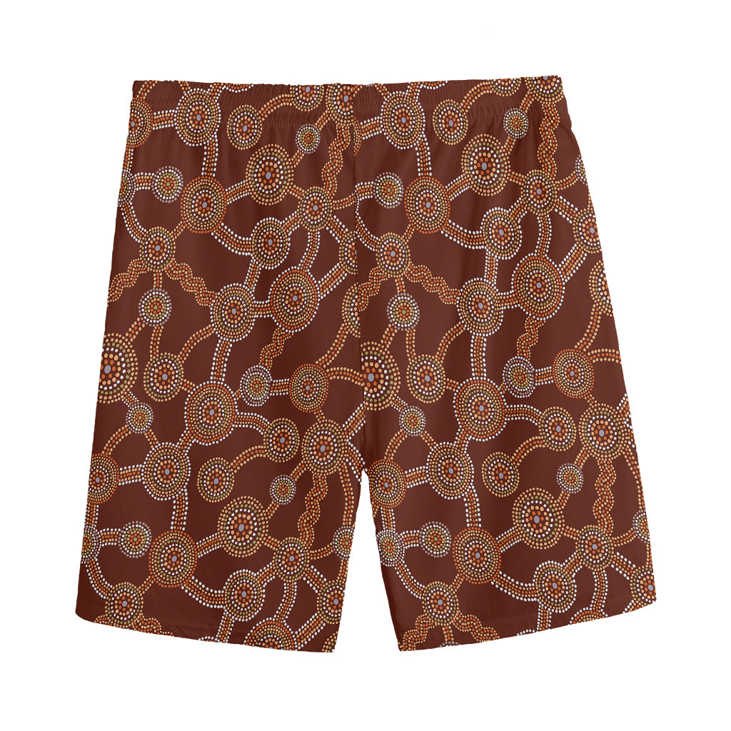Aboriginal Indigenous Dot Pattern Print Men's Sports Shorts