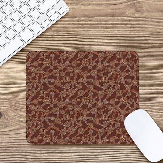 Aboriginal Indigenous Dot Pattern Print Mouse Pad