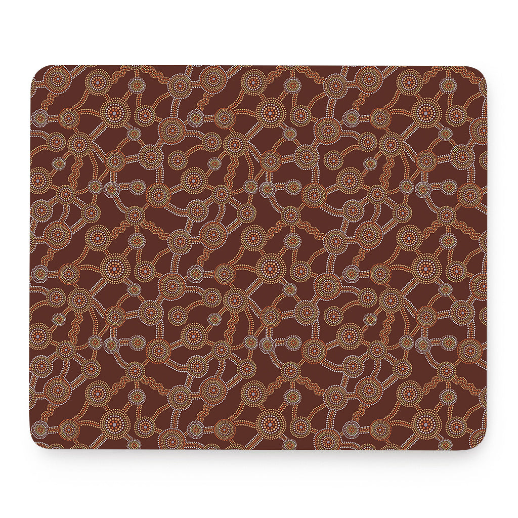 Aboriginal Indigenous Dot Pattern Print Mouse Pad