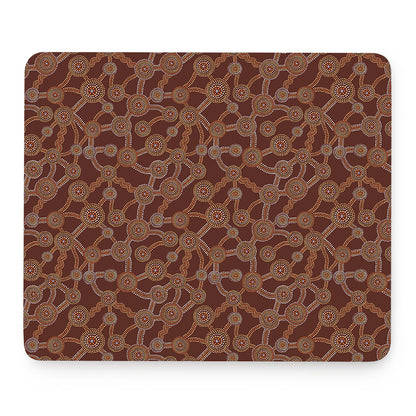 Aboriginal Indigenous Dot Pattern Print Mouse Pad