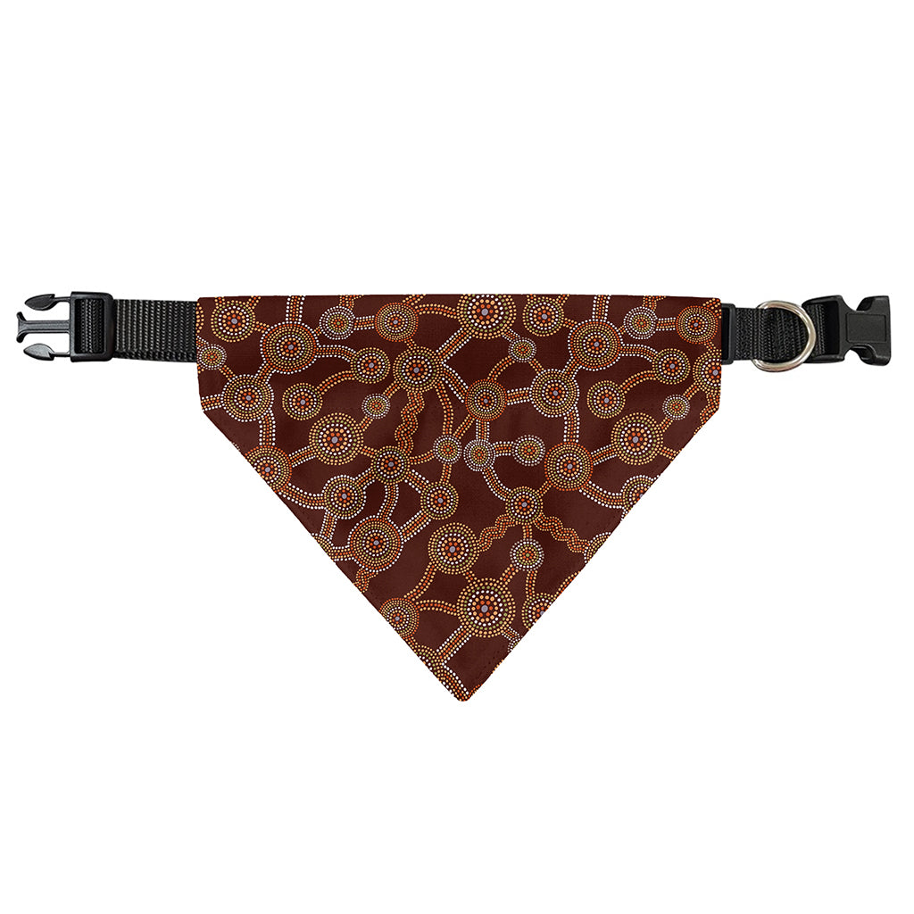 Aboriginal Indigenous Dot Pattern Print Over The Collar Dog Bandana
