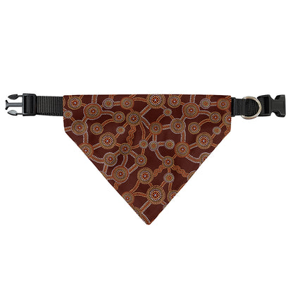 Aboriginal Indigenous Dot Pattern Print Over The Collar Dog Bandana