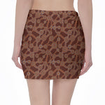 Aboriginal Indigenous Dot Pattern Print Pencil Mini Skirt