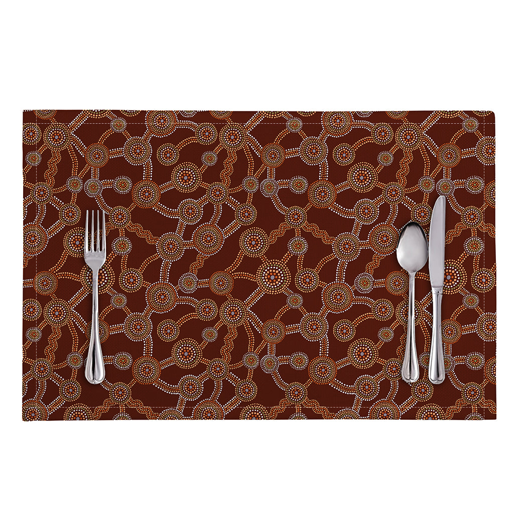 Aboriginal Indigenous Dot Pattern Print Placemat