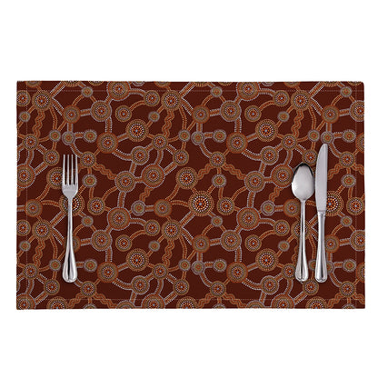 Aboriginal Indigenous Dot Pattern Print Placemat