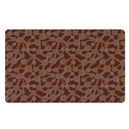 Aboriginal Indigenous Dot Pattern Print Polyester Doormat