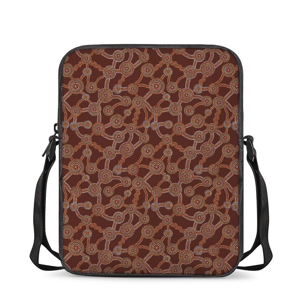 Aboriginal Indigenous Dot Pattern Print Rectangular Crossbody Bag