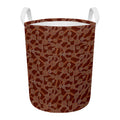 Aboriginal Indigenous Dot Pattern Print Round Laundry Basket