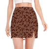 Aboriginal Indigenous Dot Pattern Print Side Slit Mini Skirt