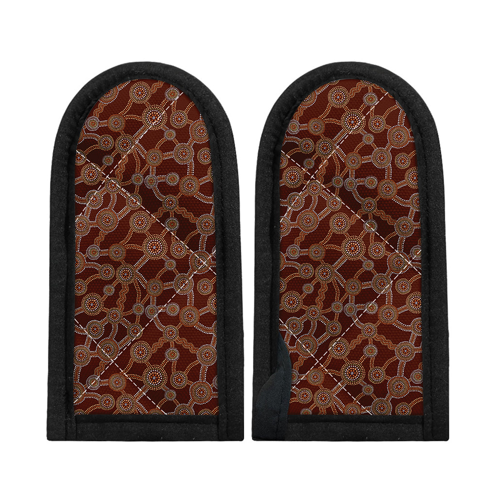 Aboriginal Indigenous Dot Pattern Print Skillet Handle Cover