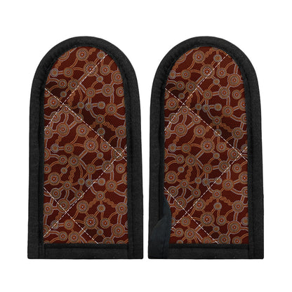 Aboriginal Indigenous Dot Pattern Print Skillet Handle Cover