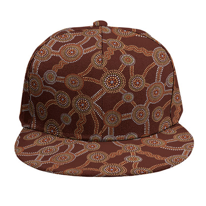 Aboriginal Indigenous Dot Pattern Print Snapback Cap