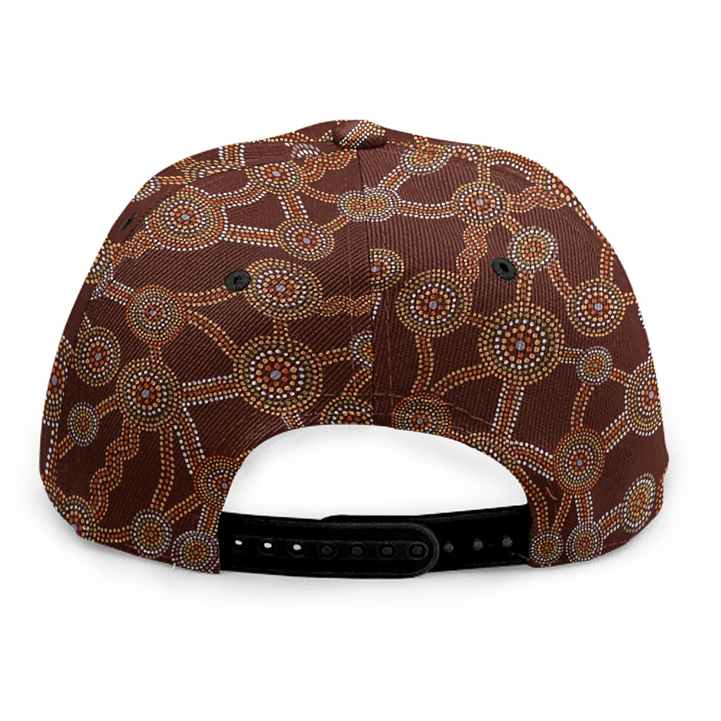 Aboriginal Indigenous Dot Pattern Print Snapback Cap