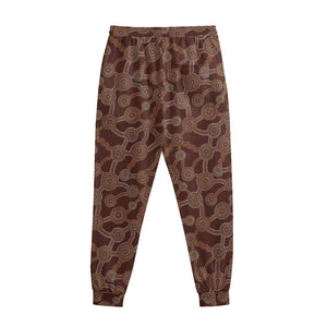 Aboriginal Indigenous Dot Pattern Print Sweatpants