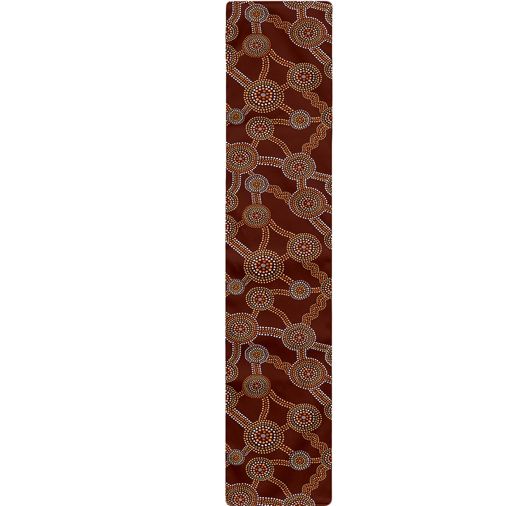 Aboriginal Indigenous Dot Pattern Print Table Runner
