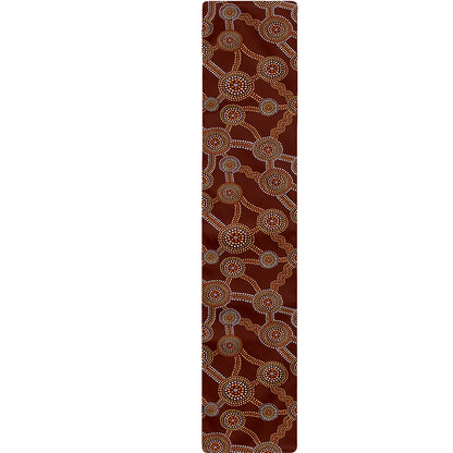 Aboriginal Indigenous Dot Pattern Print Table Runner