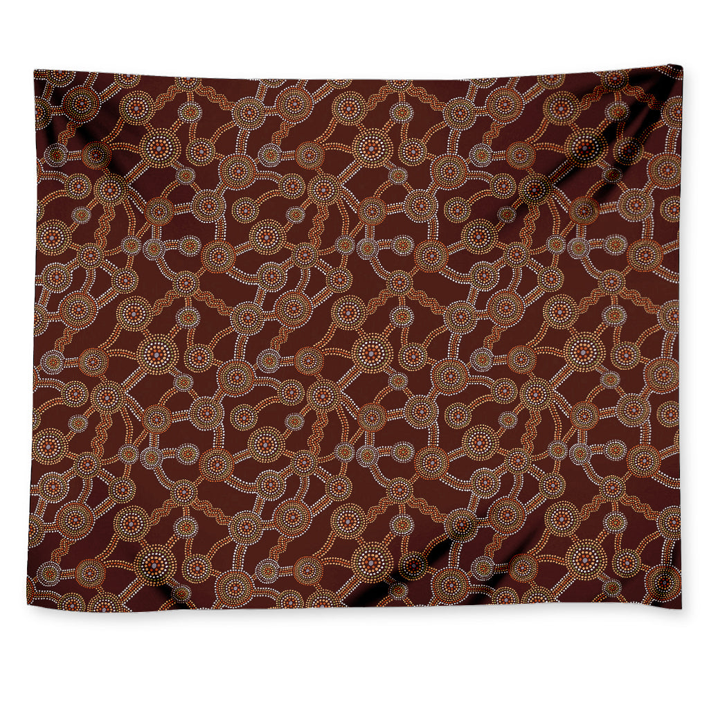 Aboriginal Indigenous Dot Pattern Print Tapestry