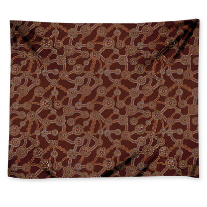 Aboriginal Indigenous Dot Pattern Print Tapestry