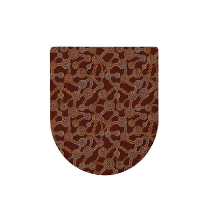 Aboriginal Indigenous Dot Pattern Print Toilet Lid Cover
